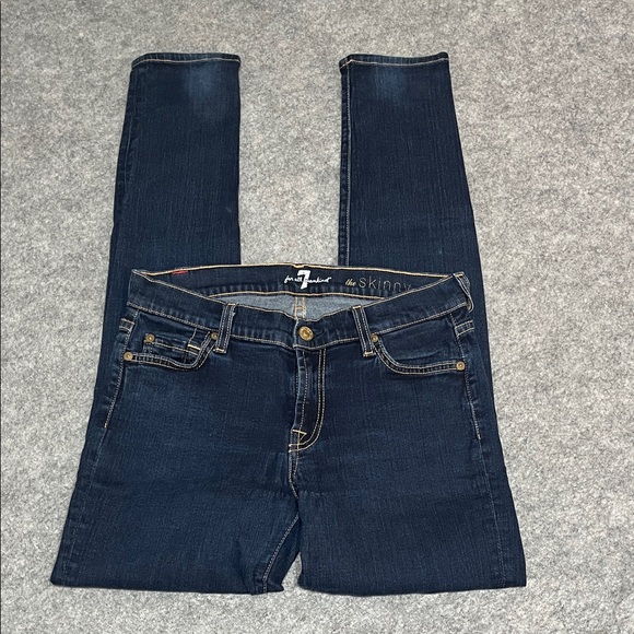 7 For All Mankind Denim - Women’s 7 For All Mankind The Skinny Dark Blue Jeans